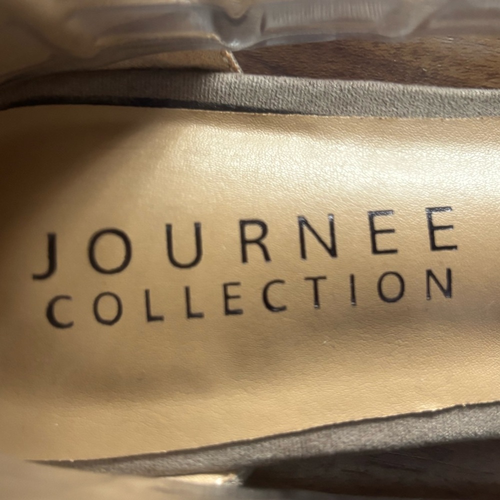 JC Journey Collection Marlee SZ 11 Women’s Flats Gray Ankle Strap Shoes - Picture 2 of 5